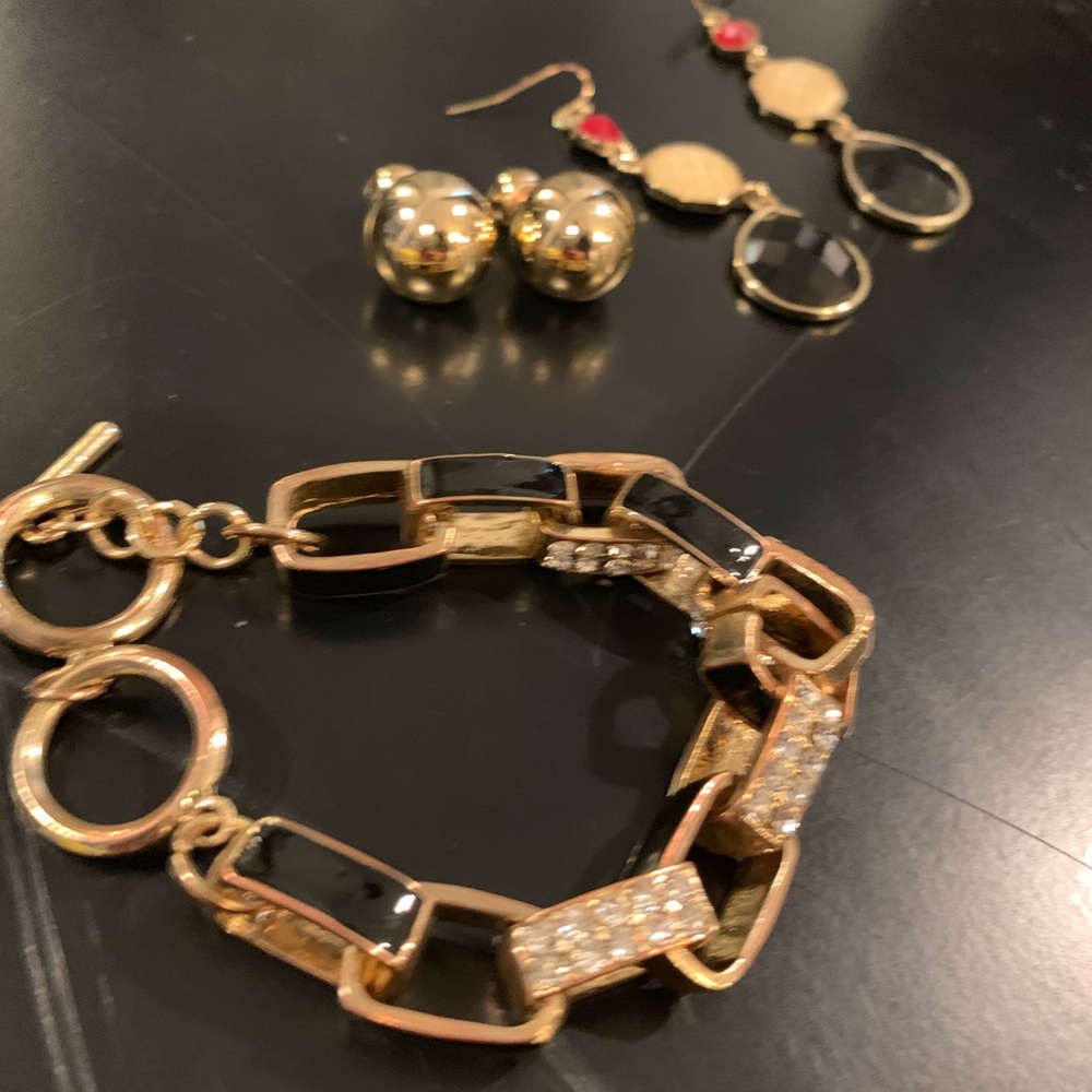GOLD AND BLACK JEWELRY